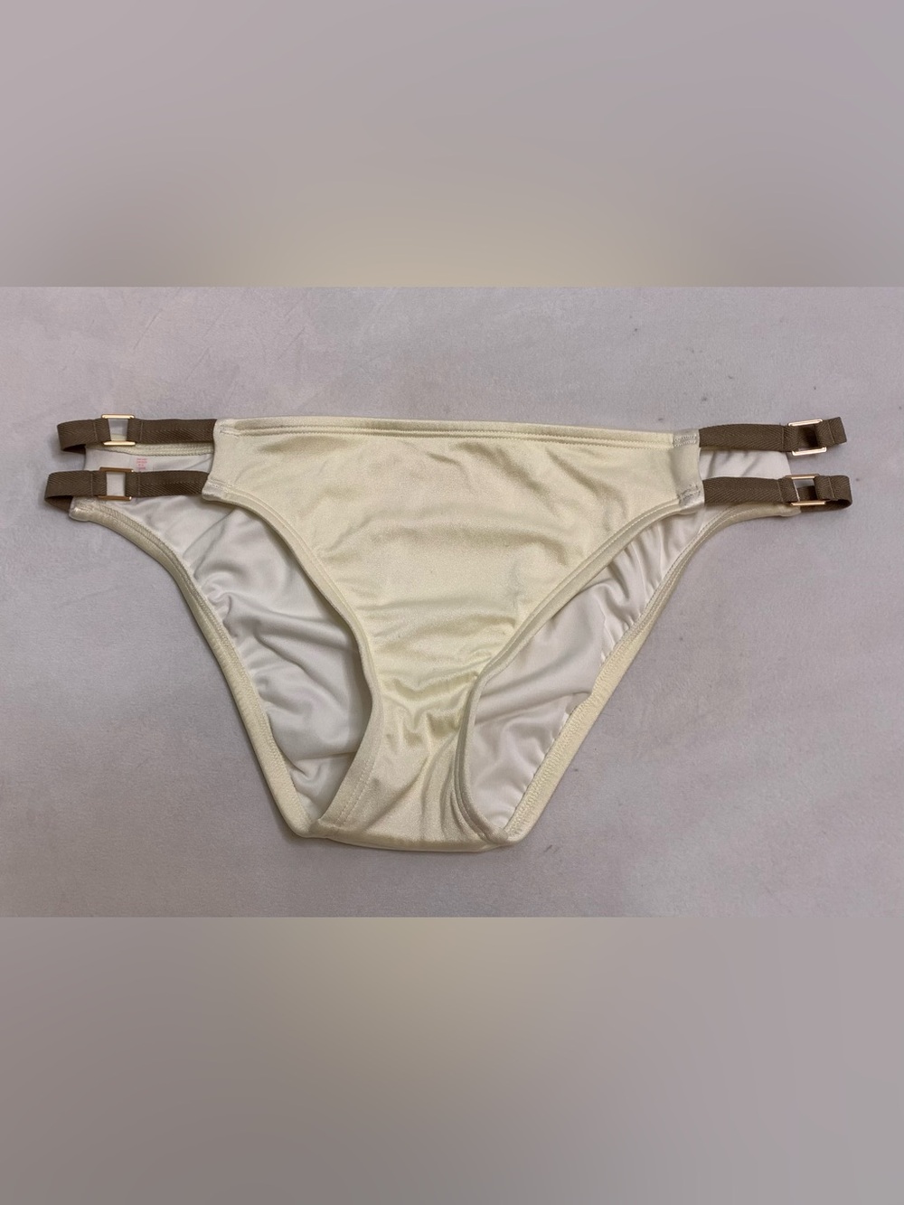 Victoria’s Secret the love bikini size large ivory beige swimsuit bottoms